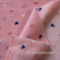 100 폴리 에스테르 작은 심장 패턴 부드럽고 신축성있는 프린트 플로어 양털 콜로그 맞춤형 색상